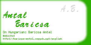 antal baricsa business card